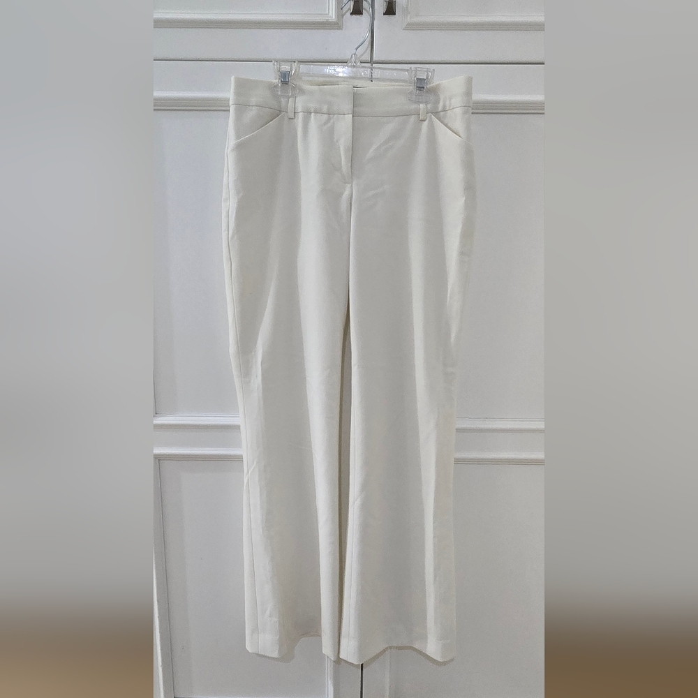 Victoria's Secret Cream Wide-Leg Dress Pants